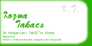 kozma takacs business card